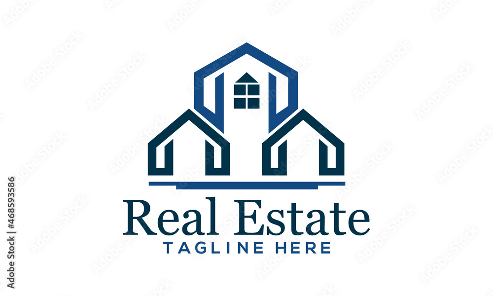 Real Estate creative Logo template | Real Estate, Building and Construction Logo Vector Design