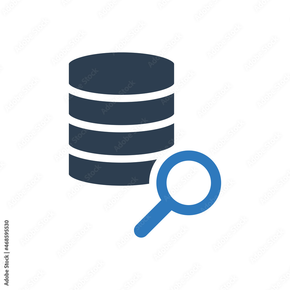 Data Center Search Icon - Server Search Icon Data Center Search Icon - Server Search Icon