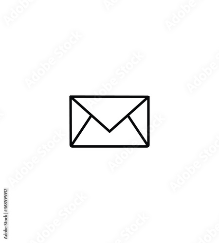 Internet concept. High quality editable stroke for mobile apps, web design, websites, online shops etc. Line icon of simple envelope for letters and postcards