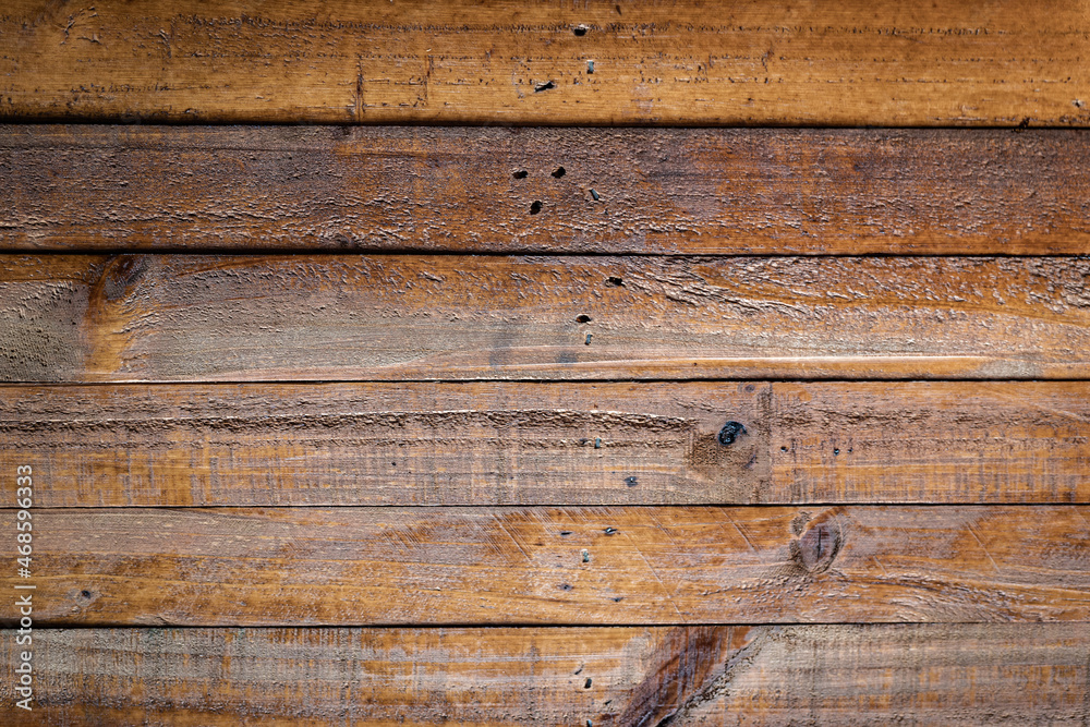 Obraz premium Hardwood floor stack pattern with horizontal line. Material background and textured surface.