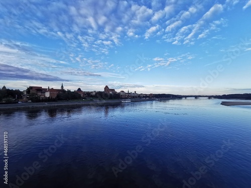 sunset over the river