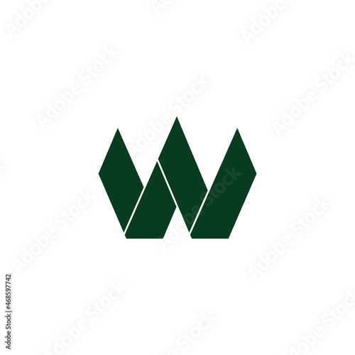 Free Download letter w a triangle 3d flat geometric logo vector - GFXLoad