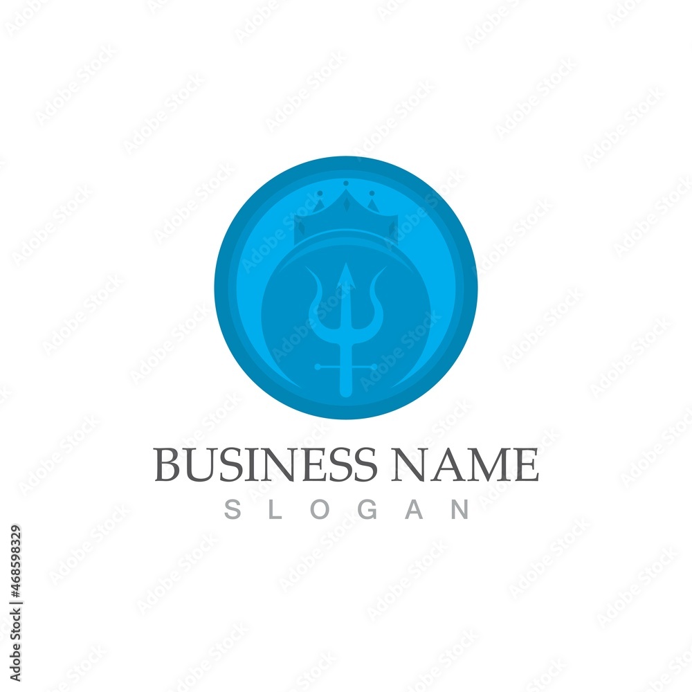 Trident Logo Template vector icon Trident Logo Template vector icon