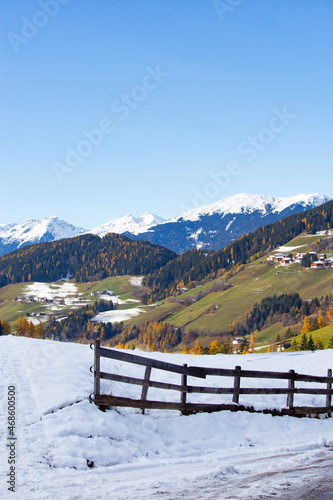 Beautiful landscape, autumn in the mountains, dolomiti, trentino alto Adige, Italy