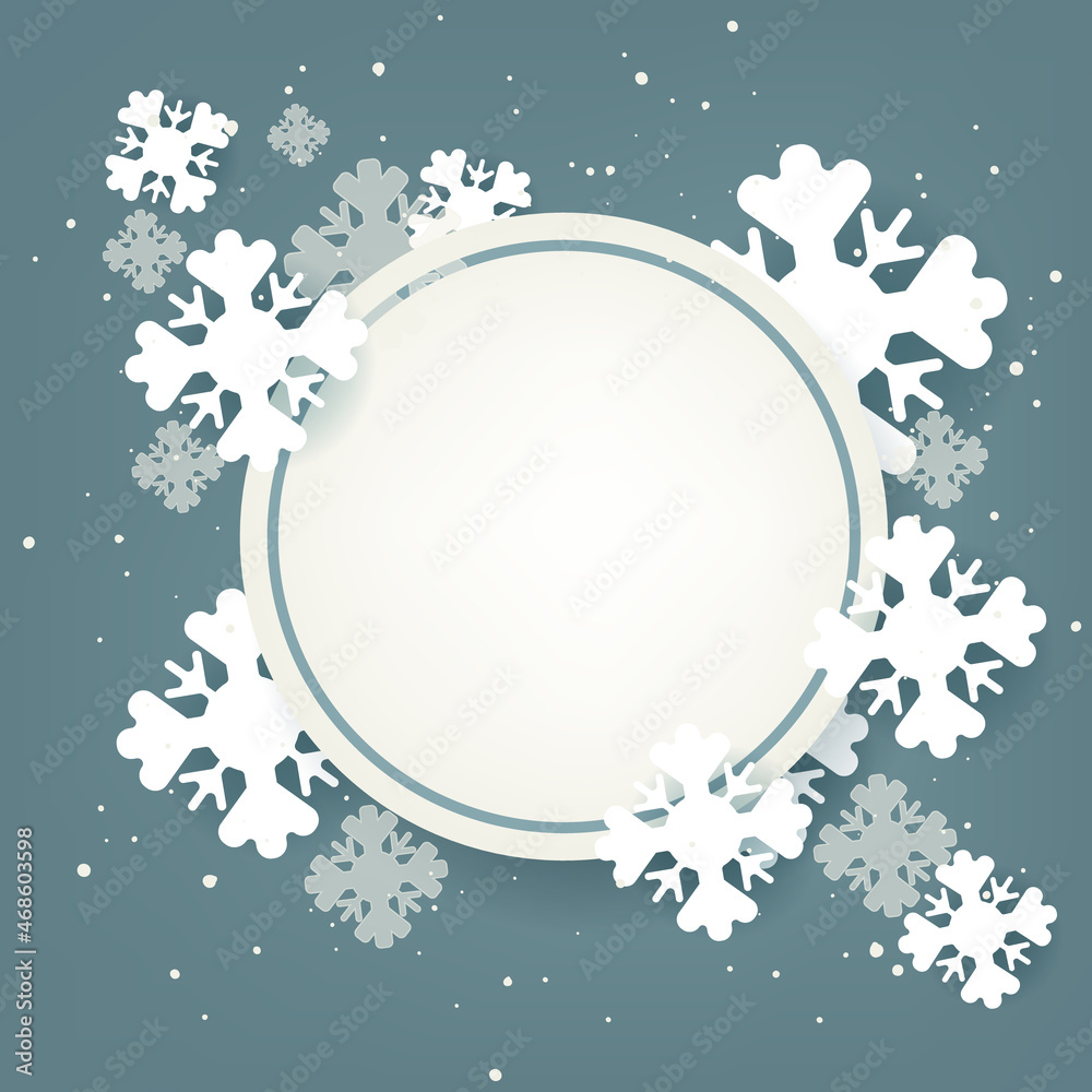 Winter background template with copy space
