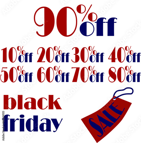 A set of cards for Black Friday [2]\Discount badges\Red and Blue discount collection