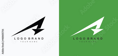 Letter A logo geometric symbol