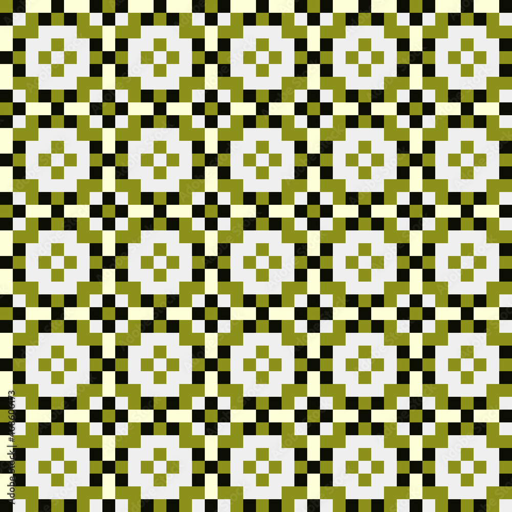 Fototapeta premium Abstract Cross Pattern generative computational art illustration