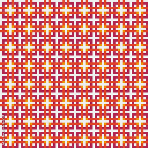 Abstract Cross Pattern generative computational art illustration