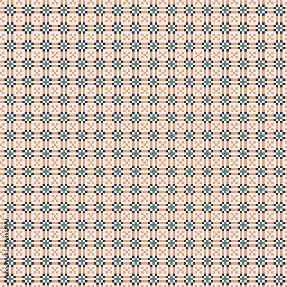 Abstract Cross Pattern generative computational art illustration