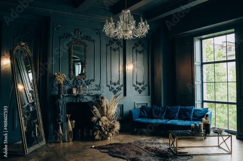 New Year's interior of the apartment