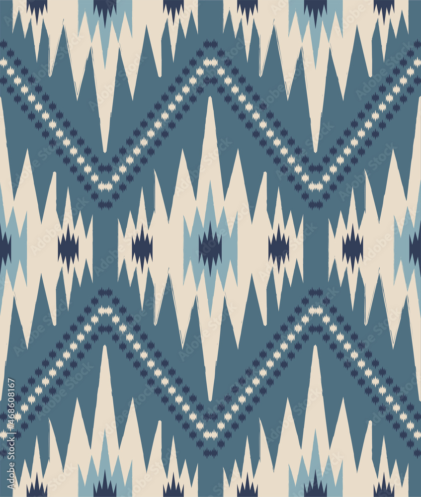 Ikat fabric pattern vector, seamless pattern, textile pattern Ikat fabric pattern vector, seamless pattern, textile pattern