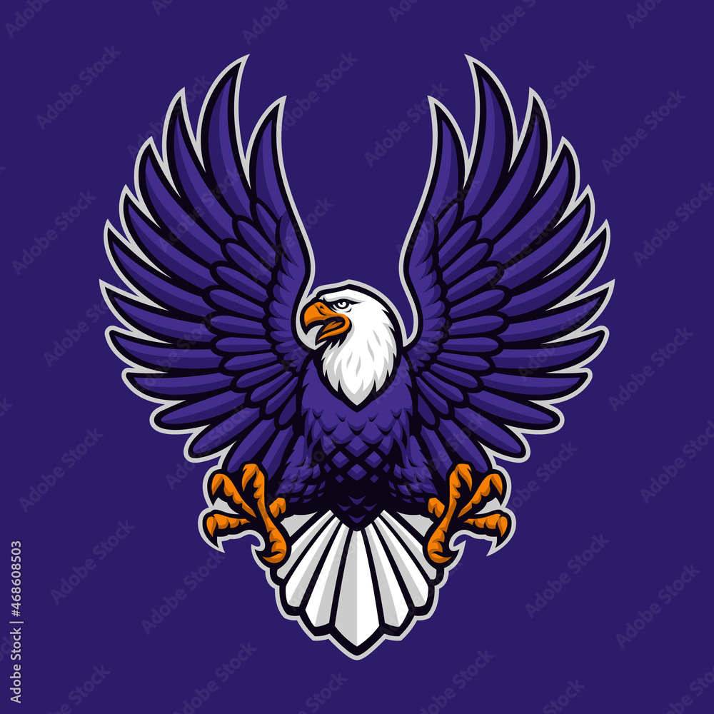 Fototapeta premium Vector Eagle Logo, Sports Emblem