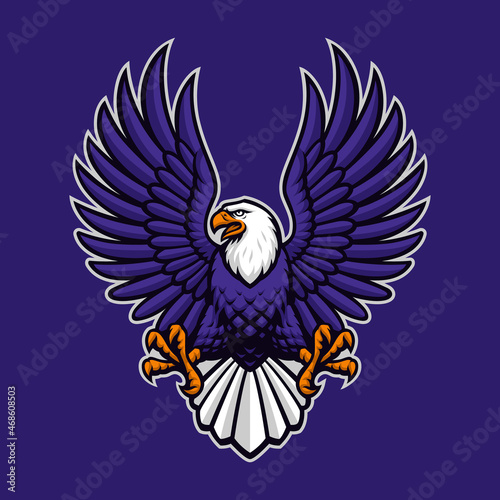Vector Eagle Logo, Sports Emblem