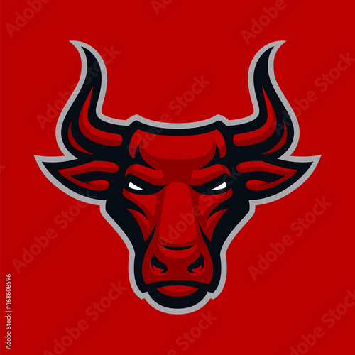 Bull Vector Head, Sports Emblem