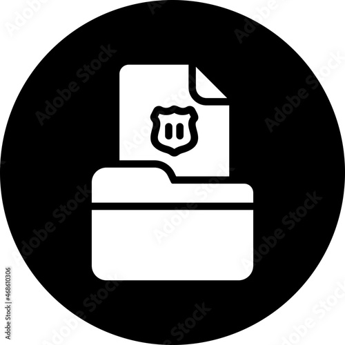 police folder glyph icon