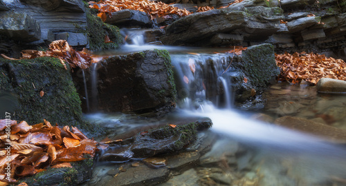 Water flowing over the stones