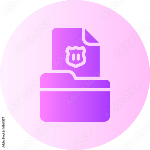 police folder gradient icon