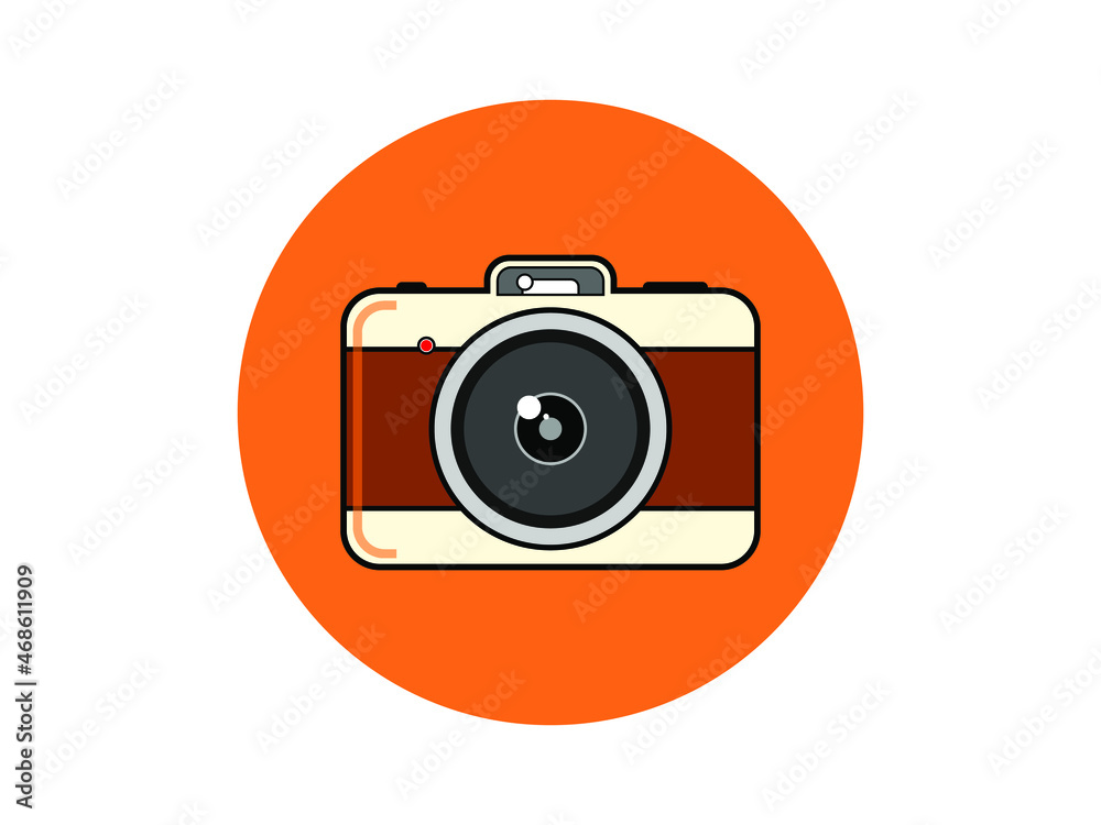 Vector illustrated image of camera icon. Camera logo vector image. Camera vector illustration. camera vector logo