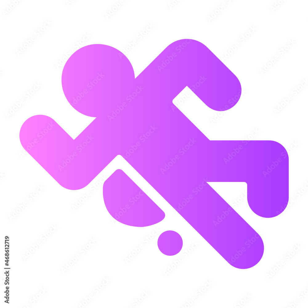 stick man gradient icon stick man gradient icon