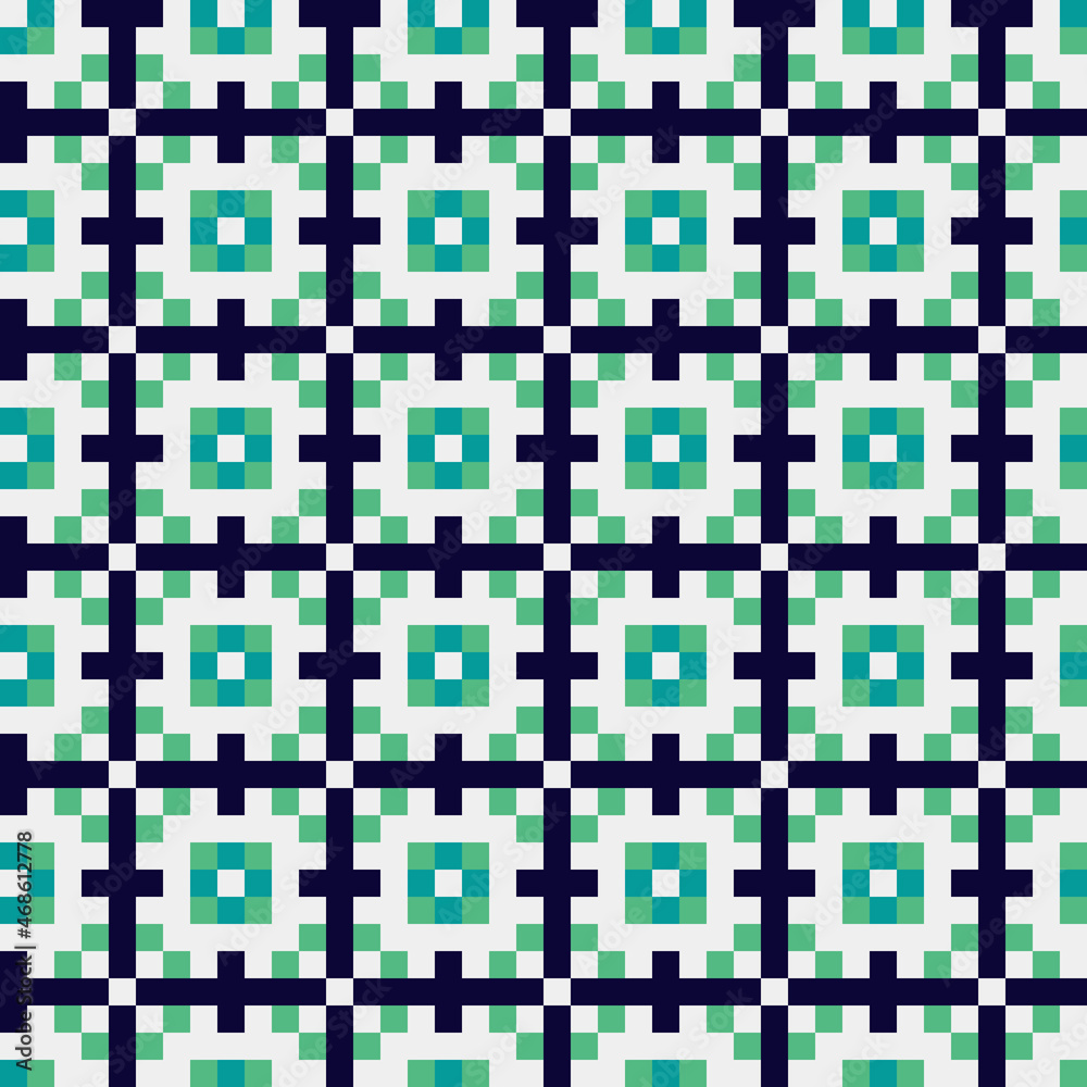 Fototapeta premium Abstract Cross Pattern generative computational art illustration