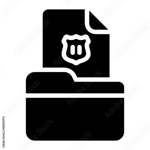police folder glyph icon