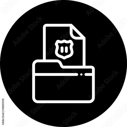 police folder glyph icon