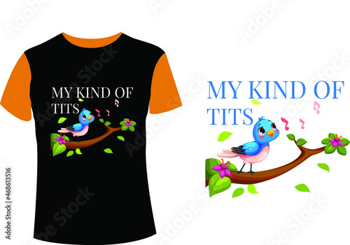 Bird Watching Humor Funny Tit Bird Types of Tits T-Shirt