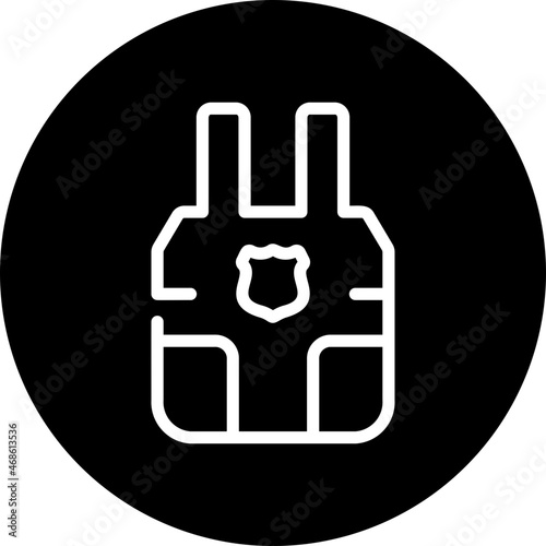 police vest glyph icon
