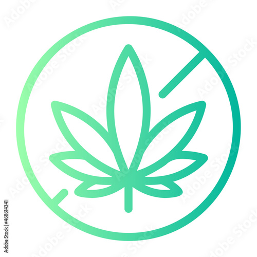 Weed gradient icon