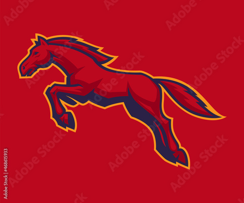 Horse Vector Mascot, Sports Emblem