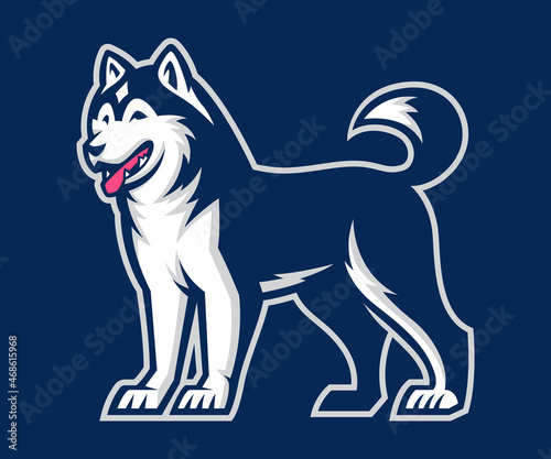 Husky Vector illustration, Sports Emblem