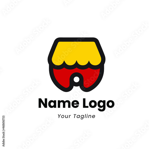 Shop logo design template