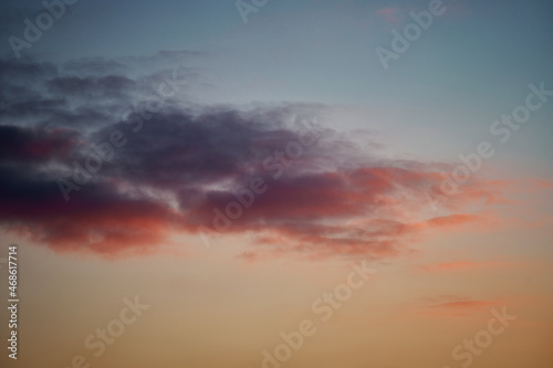 Beautiful sunset sky with clouds, bright colors. Sky texture, abstract nature background © vitaliymateha