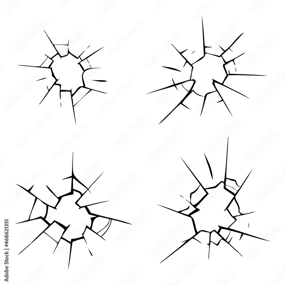 vector cracks in glass vector cracks in glass