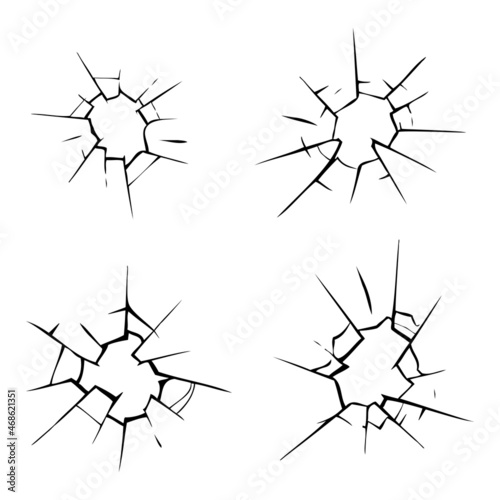 vector cracks in glass