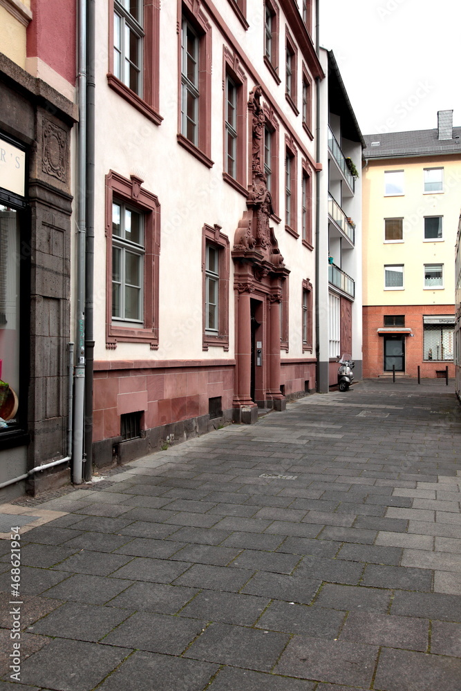 A lonely street view near Romerberg, Germany.