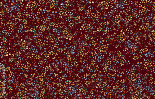 Floral liberty pattern. Plant background for fashion. Modern floral design perfect for fashion and decoration