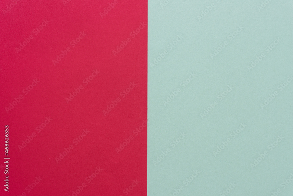 red and minty green paper