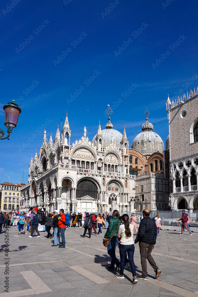 tourists enjoy visiting the Piazza San Marco and the Doge's Palace in the heart of Venice