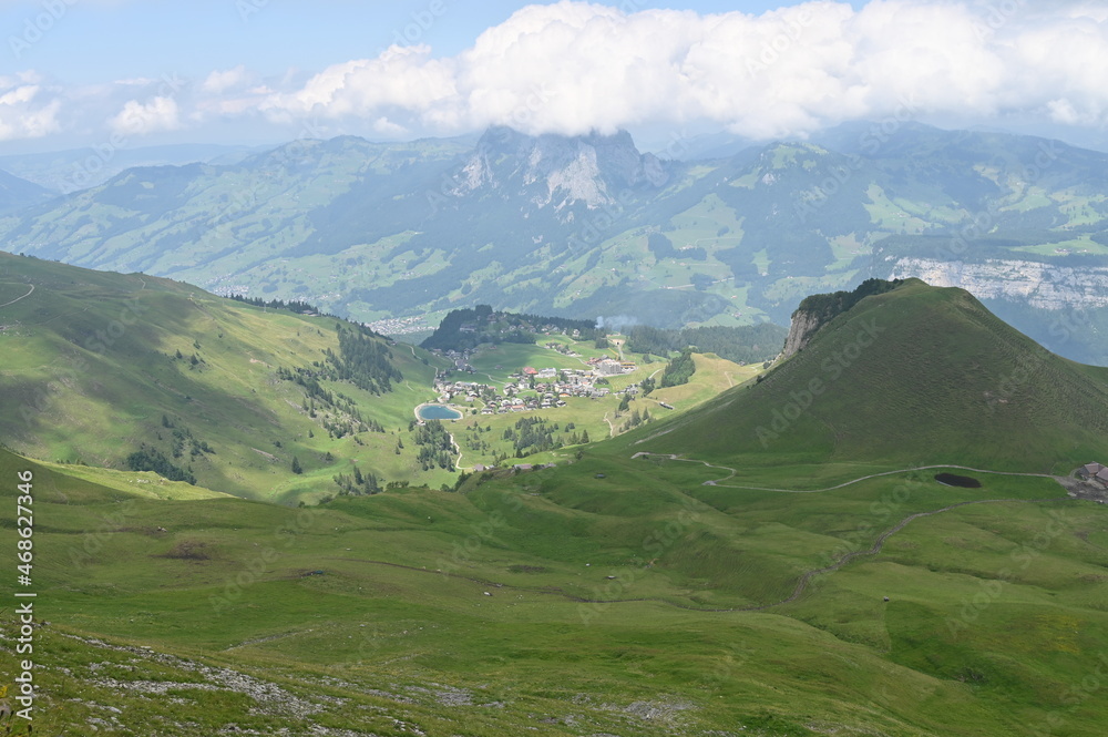 Mountain village in Switzerland