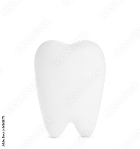 Fototapeta Naklejka Na Ścianę i Meble -  Tooth shaped holder isolated on white. Dental care