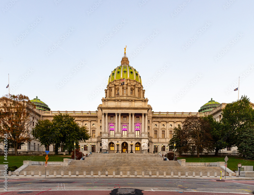 The Pennsylvania State Capitol Building in Harrisburg, PA