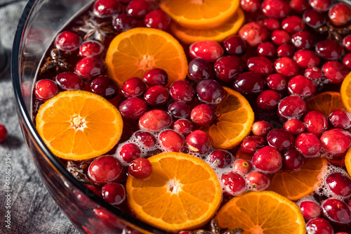 Boozy Refreshing Christmas Cranberry Punch