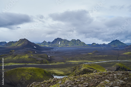 mountains and clouds