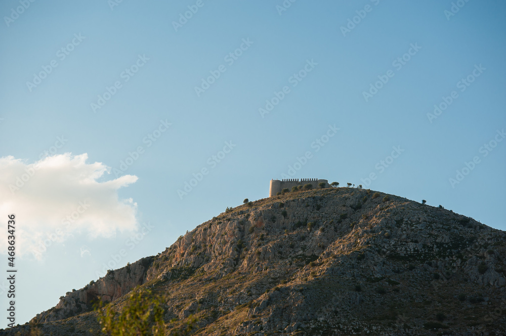 View of Montgri Castle in the Costa Brava region of Spain