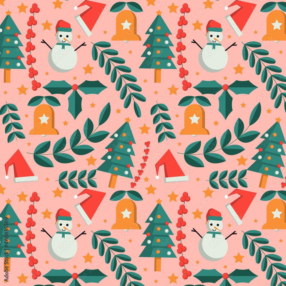 Hand drawn christmas pattern design background. Hand drawn christmas pattern design background.