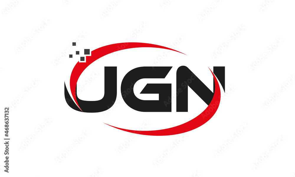 dots or points letter UGN technology logo designs concept vector Template Element dots or points letter UGN technology logo designs concept vector Template Element