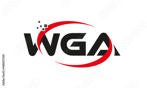 dots or points letter WGA technology logo designs concept vector Template Element photo