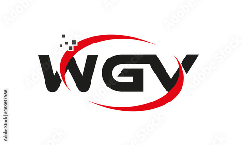 dots or points letter WGV technology logo designs concept vector Template Element